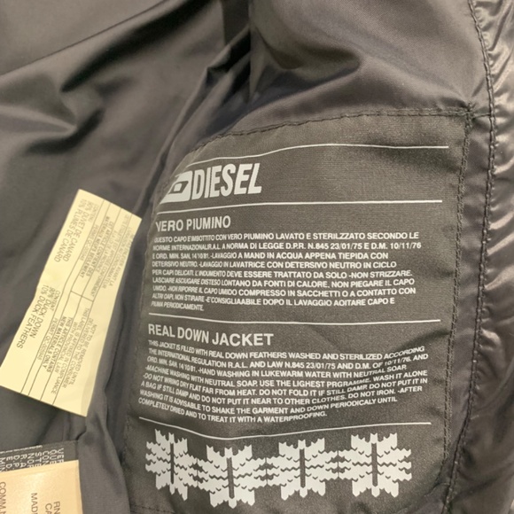 Diesel down filled boys puffer jacket black - Picture 4 of 6